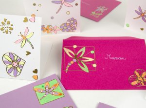 Atelier carte de v�ux Stickers contours Or