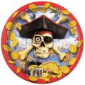 8 assiettes pirate carte au tr�sor