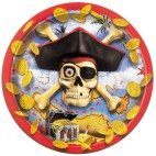 8 assiettes pirate carte au tr�sor