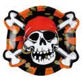 6 assiettes Pirate t�te de mort