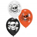 6 ballons Pirate t�te de mort