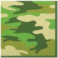 16 serviettes camouflage