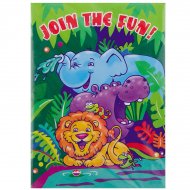 8 invitations animaux joyeux