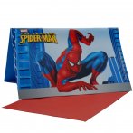 6 invitations Spiderman