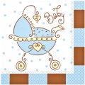 16 serviettes Baby shower gar�on
