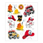 Planches d'autocollants pompier