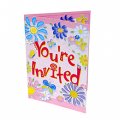 8 invitations Fleurs et Papillons