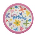 8 assiettes Fleurs et Papillons 2