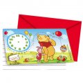 6 invitations Winnie L'ourson