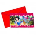 6 invitations Blanche-neige