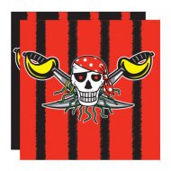 20 Serviettes Red Pirate