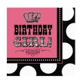 16 Serviettes Rock Birthday Girl