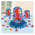 Kit décorations de table First Birthday Bleu