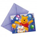 6 invitations Winnie Fantastic