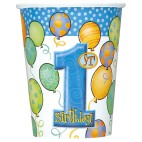 8 gobelets anniversaire 1 an gar�on