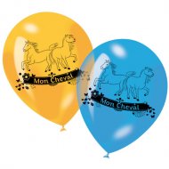 6 ballons Mon Cheval (6 couleurs)