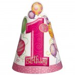 8 chapeaux anniversaire 1 an fille