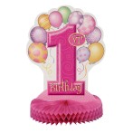 Centre de table anniversaire  1 an fille