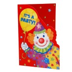 8 invitations Clown