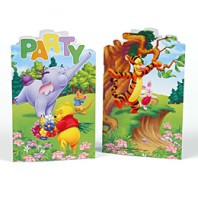 6 cartes d'invitation Winnie et l'�f�lant