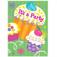 8 Invitations Cupcake