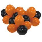 15 ballons oranges et noirs