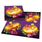 16 serviettes citrouille et araign�es