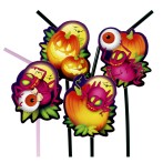 10 pailles citrouille et araignées