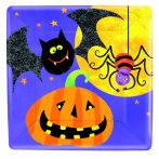 8 assiettes carr�es Halloween