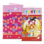 6 cartes d'invitation Winx