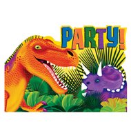 8 invitations Dino-Party!