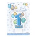 Bougie 1 an Garçon ballons