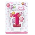 Bougie 1 an Fille ballons