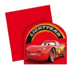 6 cartes d'invitation Cars Lightyear