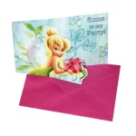 6 cartes d'invitation Tinkerbell