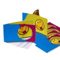 6 cartes d'invitation Smiley
