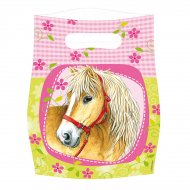 6 pochettes � cadeaux Cheval