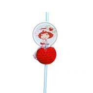6 pailles m�daillon Charlotte aux fraises