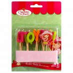 Bougies ''Joyeux Anniversaire'' Charlotte aux fraises