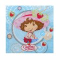 16 serviettes Charlotte aux fraises
