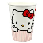 10 gobelets Hello Kitty Coeur rouge