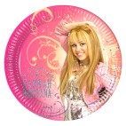 8 assiettes Hannah Montana