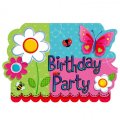 8 invitations Birthday Girl