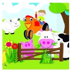 16 serviettes Animaux de la Ferme
