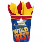 8 gobelets Cowboy