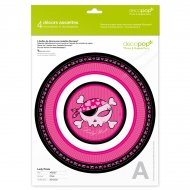 4 D�cors Assiettes Decopop Lady Pirate