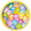 8 assiettes Oeufs pastel