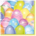 16 serviettes Oeufs pastel
