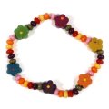 Bracelet Fleurs multicolores