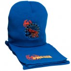Bonnet et �charpe Spiderman bleu
